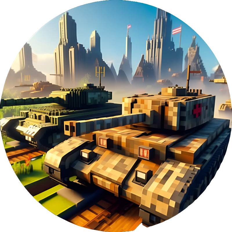 Battle through 90s tank warfare fused with Minecraft chaos! Fight, conquer, and skill your way to epic rewards. It's not just a game; it's a relentless quest for domination and glory!