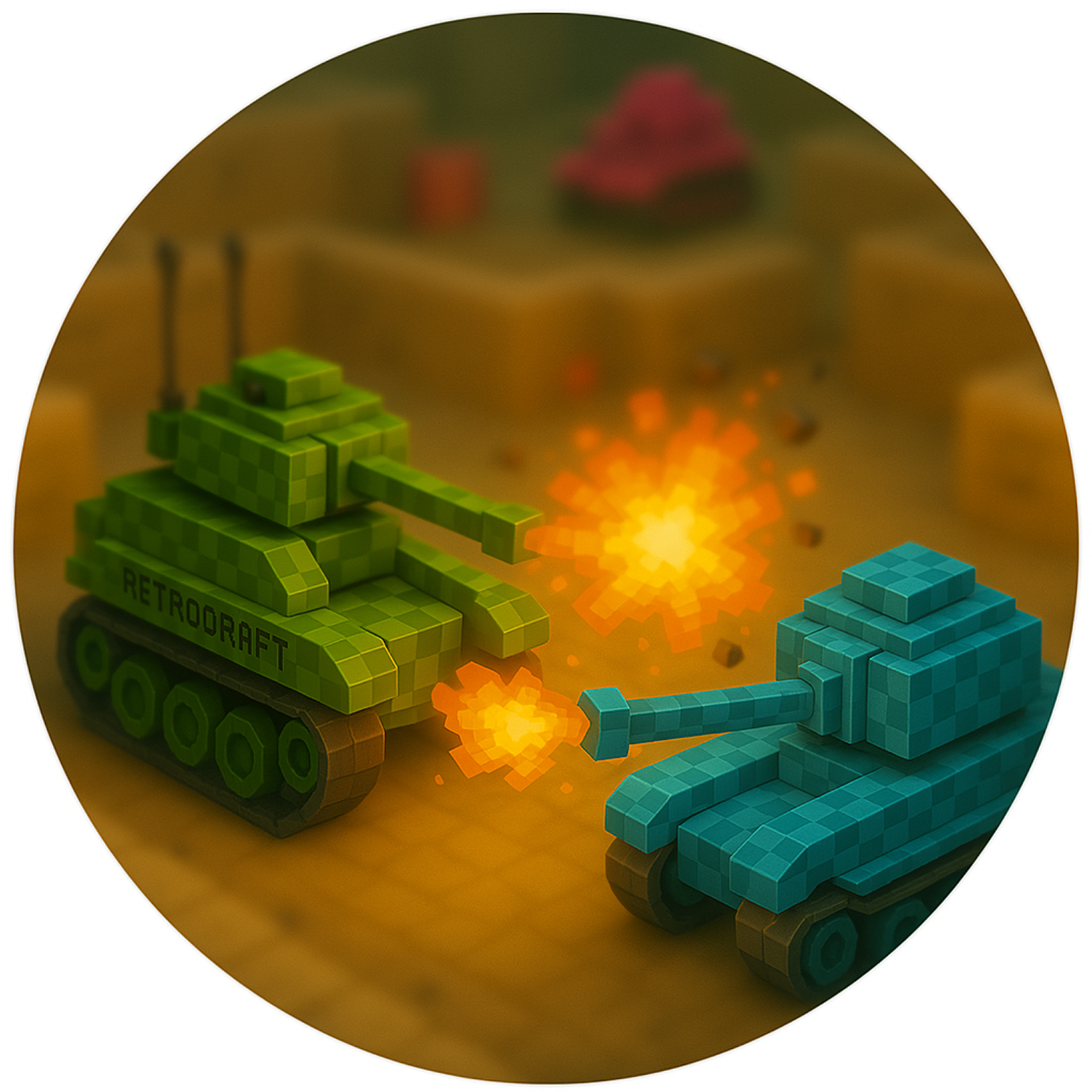 Battle through 90s tank warfare fused with Minecraft chaos! Fight, conquer, and skill your way to epic rewards. It's not just a game; it's a relentless quest for domination and glory!